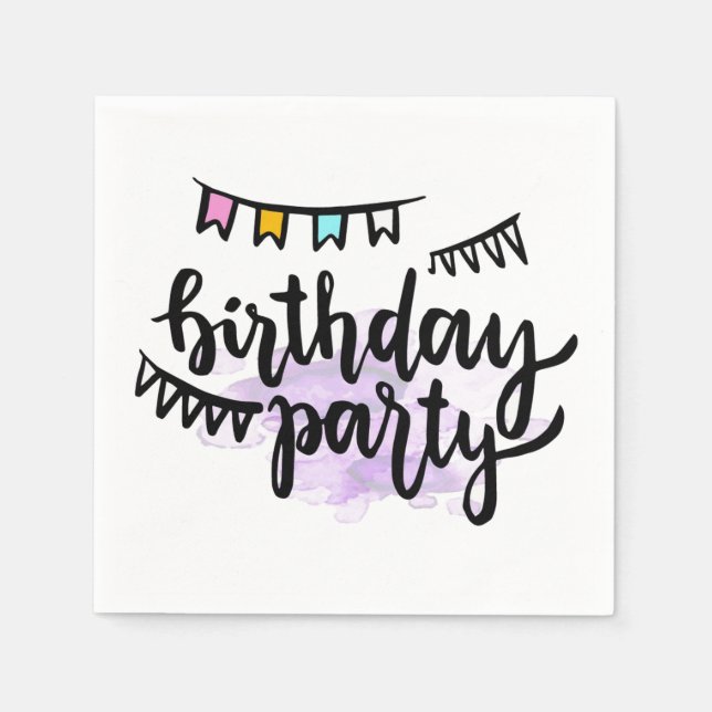 Grattis på födelsedagen Napkins Pappersservett (Framsidan)