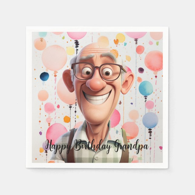 Grattis på födelsedagen Napkins Pappersservett (Framsidan)