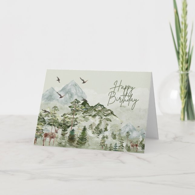 Grattis på födelsedagen natur och utomhus Älskare Kort (Framsida)