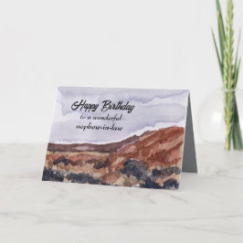 Grattis på födelsedagen Nephew in law Desert Lands Kort