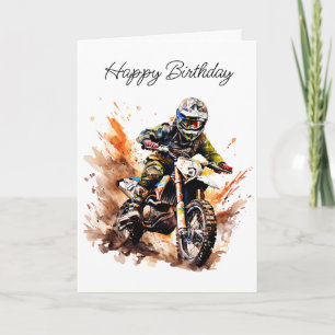 Grattis på födelsedagen Nephew Motocross Bike Kort