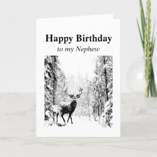 Grattis på födelsedagen Nephew Vintage Stag, Hjort Kort