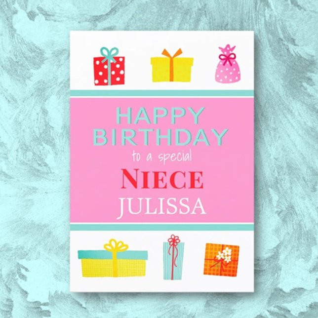Grattis på födelsedagen Niece Anpassningsbar Card Helgkort (Skapare uppladdad)