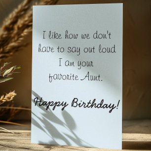 Grattis på födelsedagen Niece From Aunt Humor Roli Kort