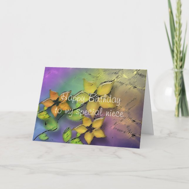 Grattis på födelsedagen Niece Kort (Framsida)