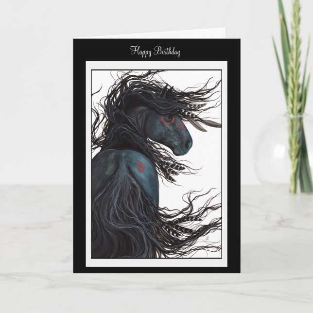 Grattis på födelsedagen Njoy Horse Card by Bihrle Kort (Framsida)