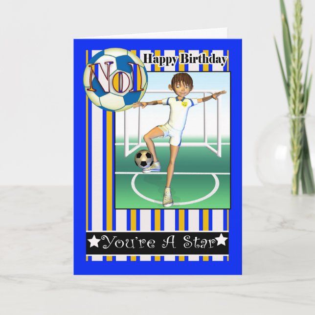 Grattis på födelsedagen, No1 Oceaner, Fotboll Kort (Framsida)