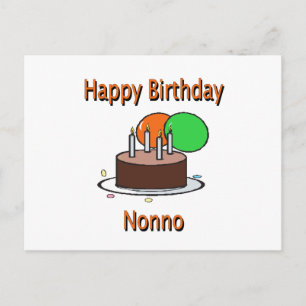 Grattis på födelsedagen Nonno italiensk morfar Bir Vykort