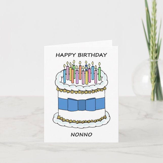 Grattis på födelsedagen Nonno Kort (Framsida)