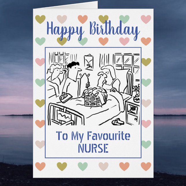 grattis på födelsedagen Nurse Hälsningskort (Skapare uppladdad)