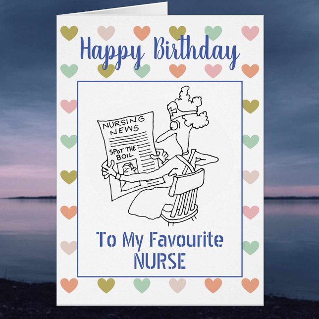 Grattis på födelsedagen Nurse Hälsningskort (Skapare uppladdad)