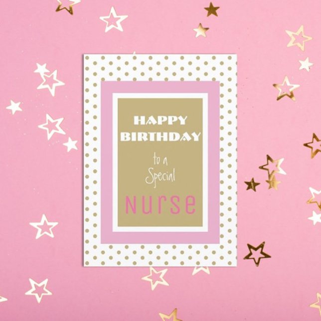 Grattis på födelsedagen Nurse-hälsningskort Helgkort (Skapare uppladdad)