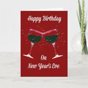 Grattis på födelsedagen Nyårsafton Card Helgkort