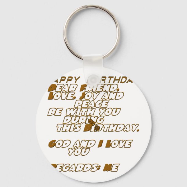 Grattis på födelsedagen nyckelring (Framsida)