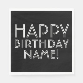 Grattis på födelsedagen och Anpassade Namn Pappersservett