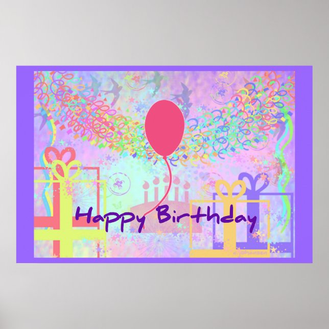 Grattis på födelsedagen och Best Önskemål One Ball Poster (Framsidan)