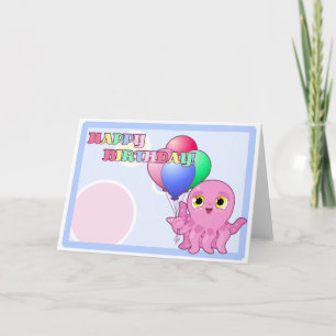 Grattis på födelsedagen Octopus-kort Kort