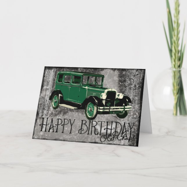 Grattis på födelsedagen Old Chap Kort (Framsida)