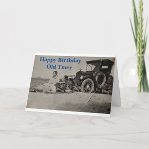 Grattis på födelsedagen Old Timer Kort