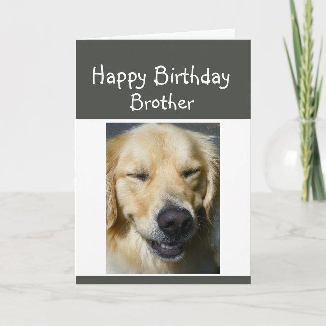 Grattis på födelsedagen Older Brother Roligt Laugh Kort (Framsida)