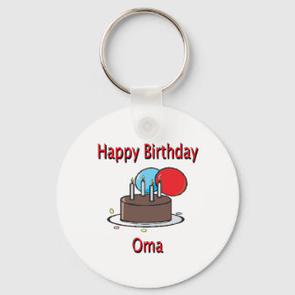 Grattis på födelsedagen Oma German Grandma Birthda Nyckelring