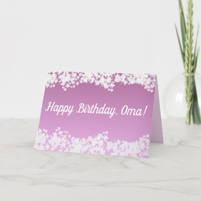 Grattis på födelsedagen Oma! Kort (Framsida)