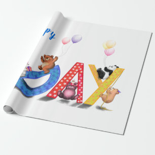 Grattis på födelsedagen, ombyggnad av Pappra Baby Presentpapper