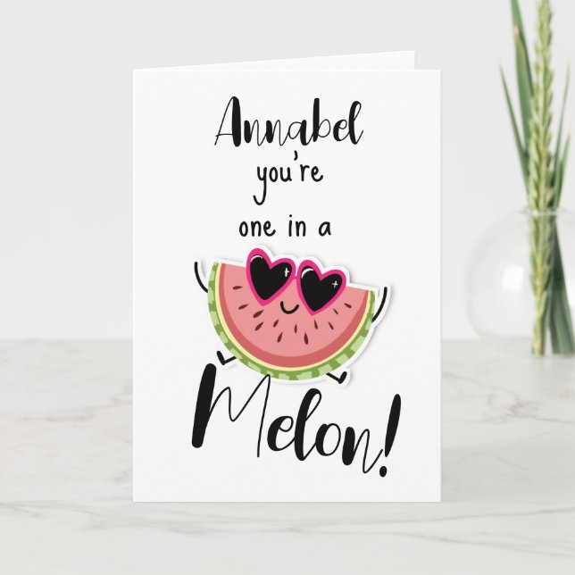 grattis på födelsedagen One i Melon Card Kort (Framsida)
