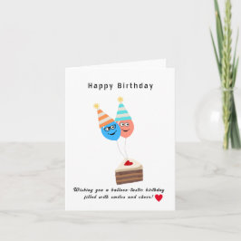 Grattis på födelsedagen önskar dig ballongstastisk helgkort