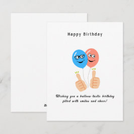 Grattis på födelsedagen önskar dig ballongstastisk julkort