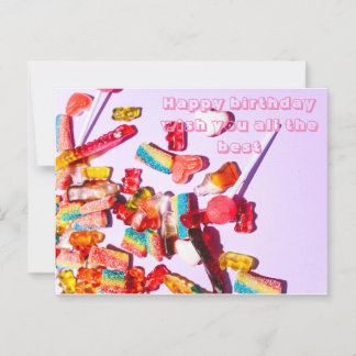 Grattis på födelsedagen önskar er lycka till vykort