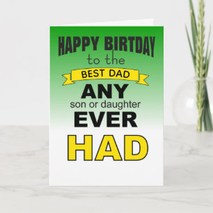 Grattis på födelsedagen önskar pappa kort
