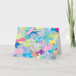 Grattis på födelsedagen Önskemål Abstrakt Modern A Kort