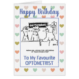Grattis på födelsedagen Optometrist Hälsningskort