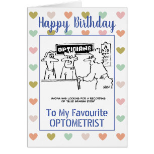 grattis på födelsedagen Optometrist Hälsningskort