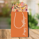 Grattis på födelsedagen Orange<br><div class="desc">En enkel presentpåse i orangen med "Grattis på födelsedagen" i chicen gör det ge med en perfekt för gåva.</div>