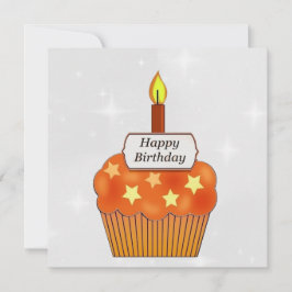 Grattis på födelsedagen Orange Cupaka Personlig Ca Julkort