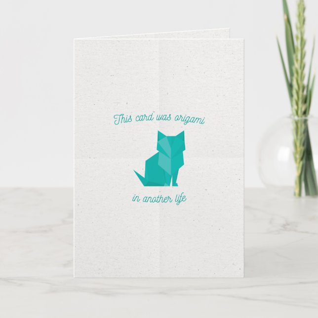 Grattis på födelsedagen | Origami Tack Kort (Framsida)