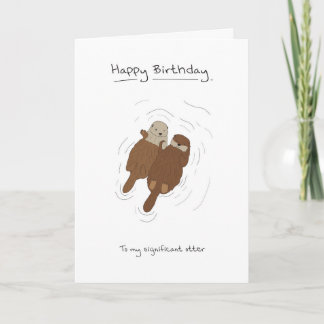 Grattis på födelsedagen - Otterkort Helgkort