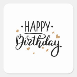 Grattis på födelsedagen ovalt klistermärke