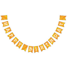 Grattis på födelsedagen på guld- vattenfärg vimplar