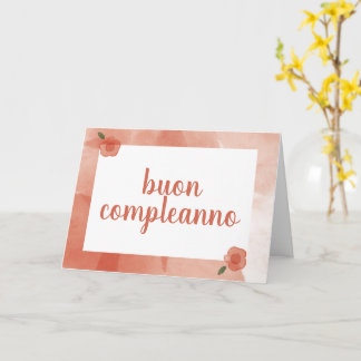 Grattis på födelsedagen på italienskt kort