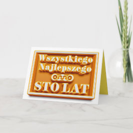 Grattis på födelsedagen på polskt kort