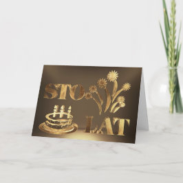 Grattis på födelsedagen på polskt kort