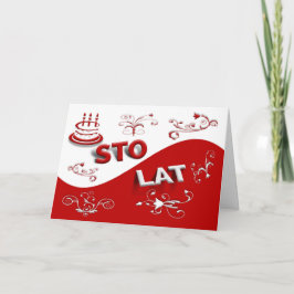 Grattis på födelsedagen på polskt kort