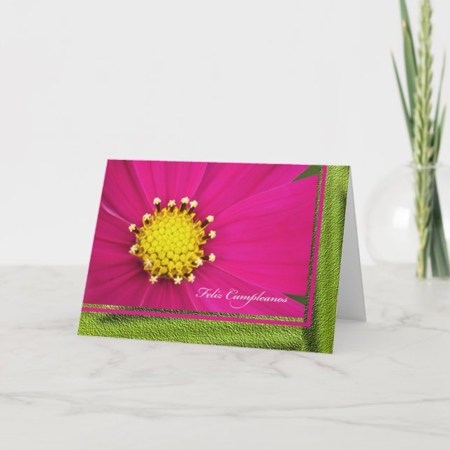 Grattis på födelsedagen på spanska Card - Feliz Cu Kort (Framsida)