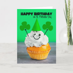 Grattis på födelsedagen på St Patricks Day Rolig C Helgkort