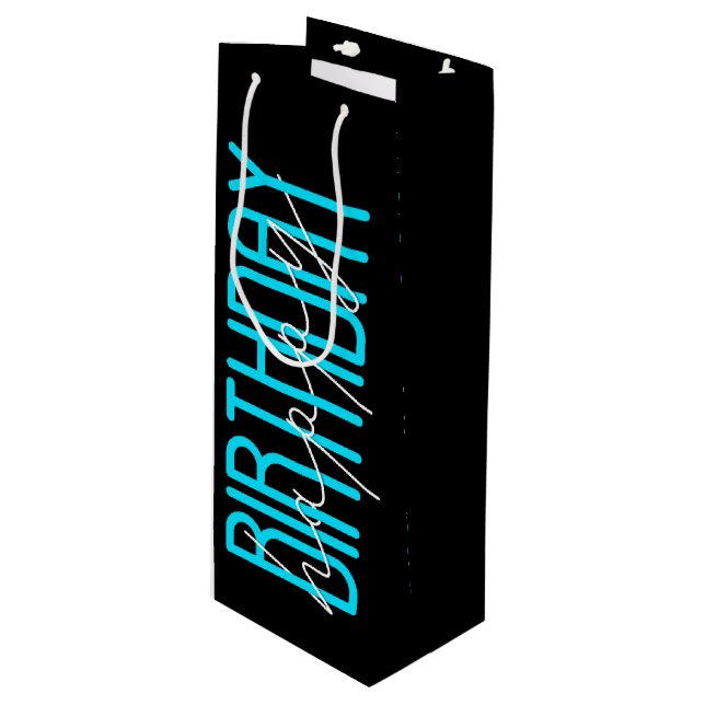 Grattis på födelsedagen på svart (Framsidan Vinklad)