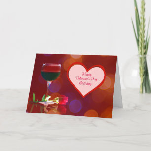 Grattis på födelsedagen på valentin dagkort helgkort