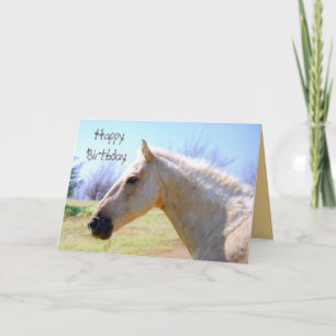 Grattis på födelsedagen Palomino Horse Card Kort